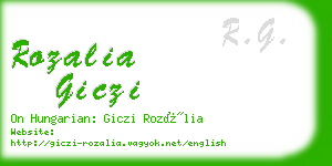 rozalia giczi business card